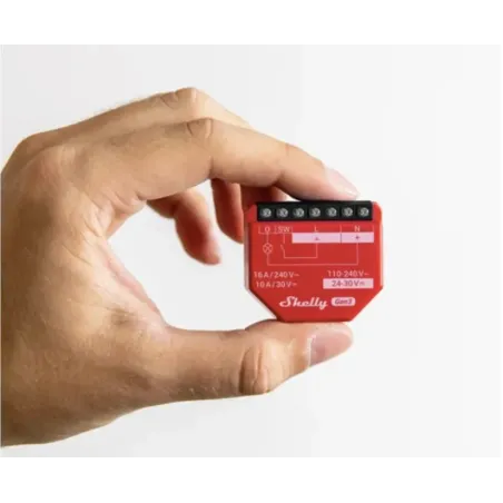 Shelly Plus 1PM – Module Wi-Fi/Bluetooth 16A avec mesure de consommation